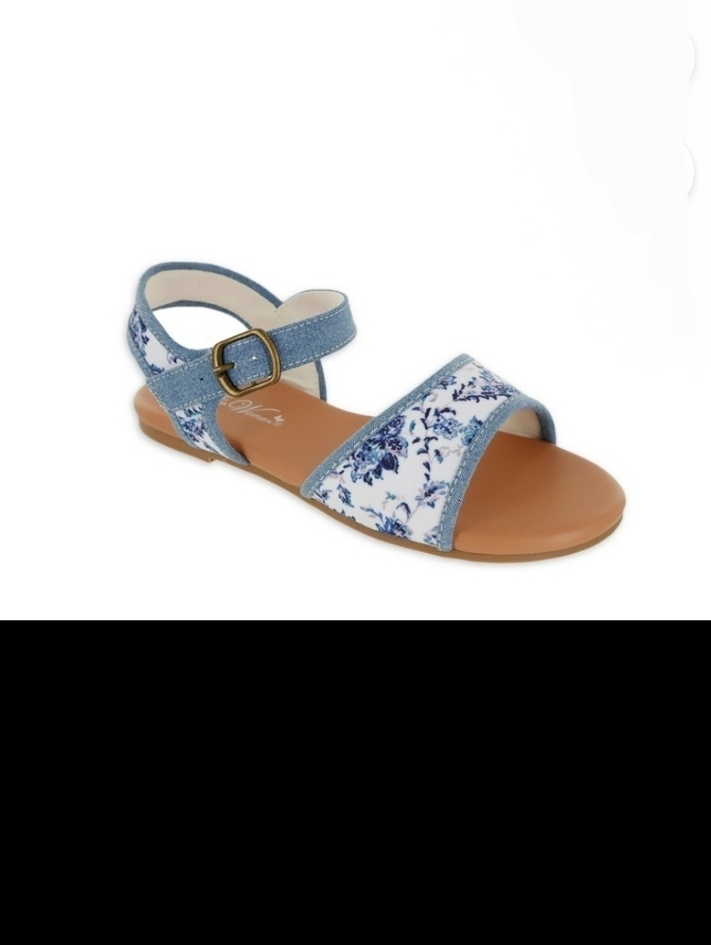 The Pioneer Woman Blue Floral Girls Sandals with Buckle